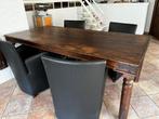 Houten Café Tafel met Lades, Huis en Inrichting, Tafels | Eettafels, Ophalen, Gebruikt, 100 tot 150 cm, 200 cm of meer