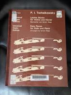 Tschaikovsky  Leichte stucke fur Violine und Klavier, Muziek en Instrumenten, Bladmuziek, Gebruikt, Klassiek, Ophalen of Verzenden