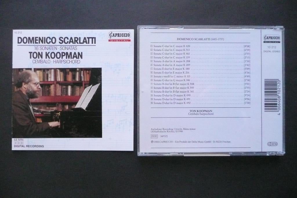 Scarlatti sonaten  Ton Koopman, Ophalen of Verzenden, Barok, Zo goed als nieuw, Kamermuziek