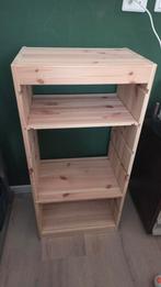 Houten Trofast kastje met 3 planken, Huis en Inrichting, Kasten | Boekenkasten, Ophalen, Met plank(en), Minder dan 50 cm, Gebruikt