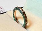 Gouden ring diamant & smaragd totaal 3.30ct met certificaat!, Nieuw, Ophalen of Verzenden, 17 tot 18, Met edelsteen