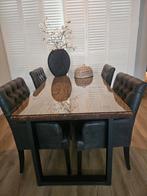 Richmond eettafel en salontafel met glasplaten, Huis en Inrichting, Ophalen, Zo goed als nieuw, 4 tot 6 stoelen