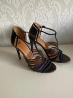 NIEUW hoge hakken 10 cm, H&M mt 40, slangenprint blauw/bruin, H&M, Blauw, Nieuw, Ophalen of Verzenden