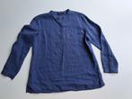 Jeager jeansblauw linnen tuniek, 40 of 12 lange mouw, Maat 38/40 (M), Blauw, Jeager, Ophalen of Verzenden
