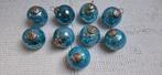 Glazen kerstballen 9 stuks., Ophalen of Verzenden, Zo goed als nieuw