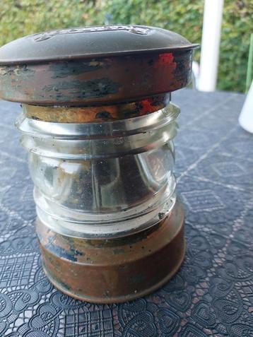 Koperen scheepslamp, toplicht beschikbaar voor biedingen