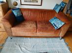 Bruinlederen bank - doorleefd, zit prima!, Ophalen