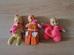 Lucifer poppetjes vintage retro 3 stuks roze geel oranje, Verzamelen, Ophalen of Verzenden, Gebruikt