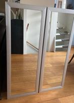 Twee Spiegels met geborsteld roestvrij stalen lijst 103x37, Huis en Inrichting, Woonaccessoires | Spiegels, Ophalen, Minder dan 50 cm