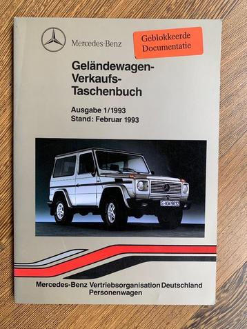 Mercedes-Benz G-klasse verkoop handboek 1993 nieuw! beschikbaar voor biedingen