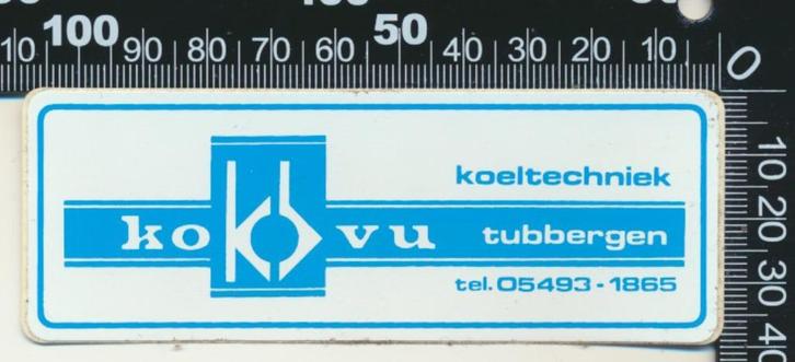 Sticker: Kovu Koeltechniek - Tubbergen, Verzamelen, Stickers, Zo goed als nieuw, Bedrijf of Vereniging, Ophalen of Verzenden