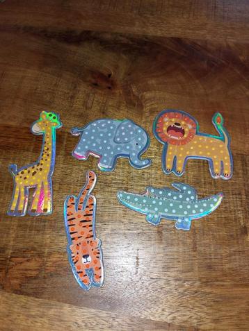 Dieren magneten - Giraffe, Olifant, Leeuw, Krokodil, Tijger beschikbaar voor biedingen