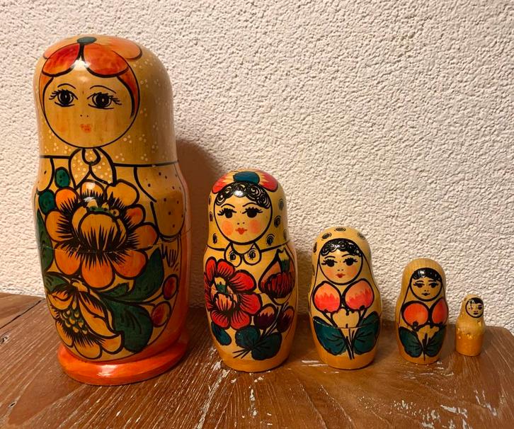 Vintage Babushka Matrioschka - Matroesjka set, Verzamelen, Poppetjes en Figuurtjes, Zo goed als nieuw, Ophalen of Verzenden