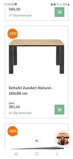 Woonexpress 90 bij 160 cm Eettafel -  1 jaar oud, Gebruikt, 100 tot 150 cm, Modern, Rechthoekig