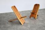 vintage stoelen | palaver chairs | brutalist | Zweeds, Gebruikt, Ophalen of Verzenden, Hout