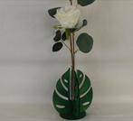 Lasergesneden mini vaasje Monstera met Roos