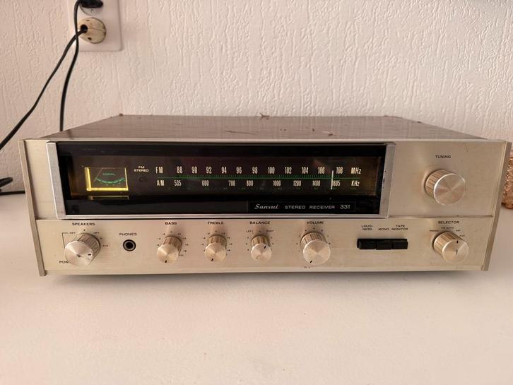 Sansui 331 Stereo Receiver, Audio, Tv en Foto, Versterkers en Receivers, Zo goed als nieuw, Stereo, 120 watt of meer, Overige merken