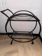Zwarte Bar Trolley / Serveerwagen met Wieltjes, Ophalen, Gebruikt