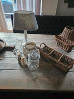 Landelijke woonaccessoires lamp mand pumpkin glazen pot TEAB, Ophalen of Verzenden, Zo goed als nieuw, Minder dan 50 cm