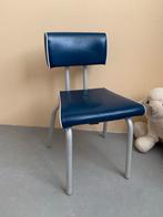 Retro Kinderstoel - Blauw met Metaal, Ophalen, Gebruikt, Blauw, Metaal