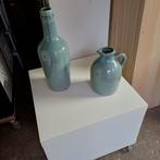 Appelgroen vazen set decoratief aardewerk fles kan, Ophalen, Aardewerk of Porselein, Zo goed als nieuw, Minder dan 50 cm