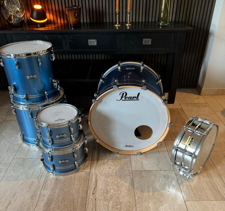 Prachtige ZGAN Pearl Masters Maple complete shellset, Muziek en Instrumenten, Drumstellen en Slagwerk, Zo goed als nieuw, Pearl