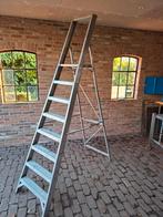 Zeer degelijke Alga Aluminium trap/ klustrap/ bordestrap!, Doe-het-zelf en Verbouw, Ophalen, Gebruikt, Trap, Opvouwbaar of Inschuifbaar