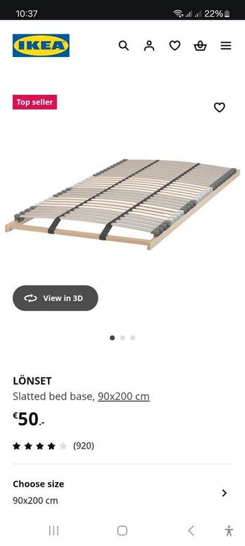 Lattenbodem van Ikea, nieuw en ongebruikt beschikbaar voor biedingen