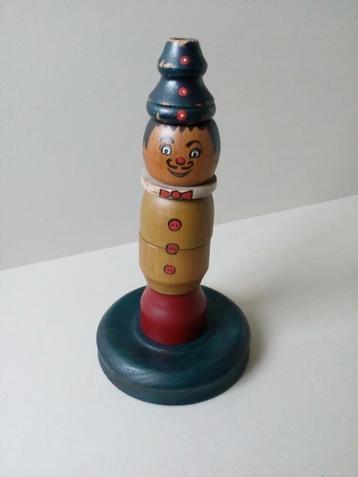 Houten stapelpop/ peg pop. Antiek. Decoratie beschikbaar voor biedingen