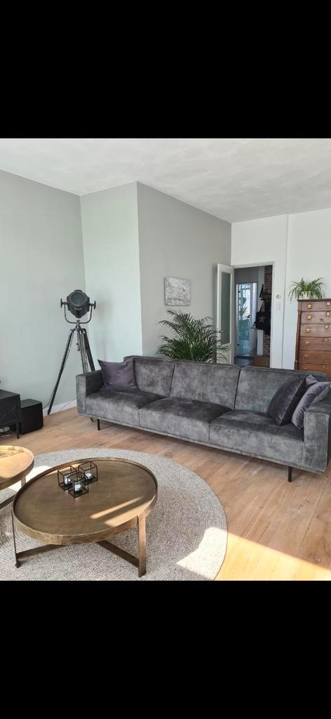 Bank groen velours, Huis en Inrichting, Banken | Complete zithoeken, Gebruikt, Stof, Ophalen