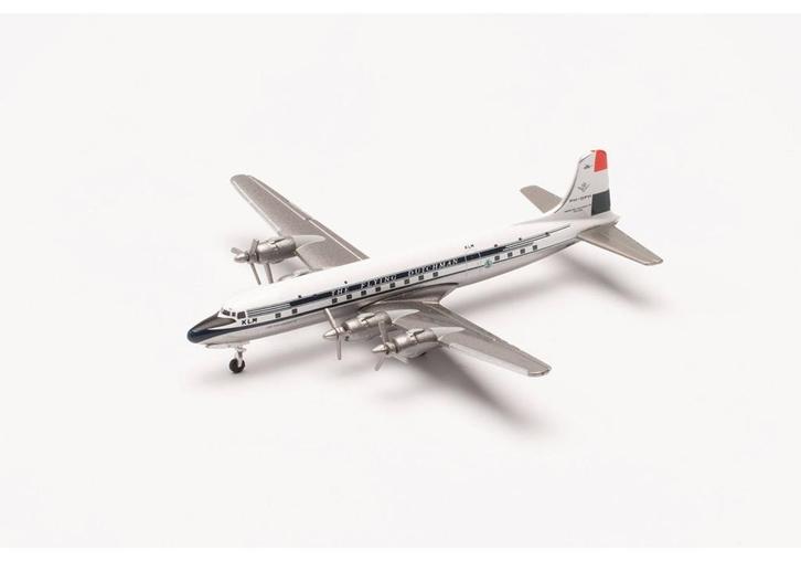 Douglas DC-6B PH-DFH Jan van Riebeek KLM 1948 Herpa 536998, Verzamelen, Luchtvaart en Vliegtuigspotten, Nieuw, Schaalmodel, Verzenden