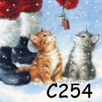 Servetten decoupage/bullet journal – kittens cadeautje C254, Hobby en Vrije tijd, Knutselen, Nieuw, Materiaal, Verzenden