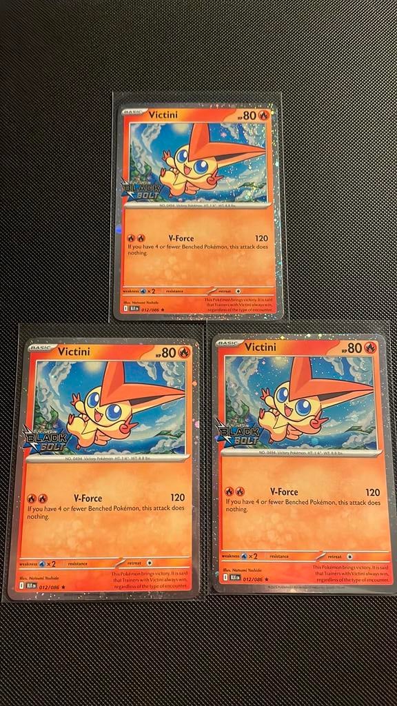 Victini stamped BLK 012/086 pokemon kaarten, Hobby en Vrije tijd, Verzamelkaartspellen | Pokémon, Ophalen of Verzenden, Zo goed als nieuw