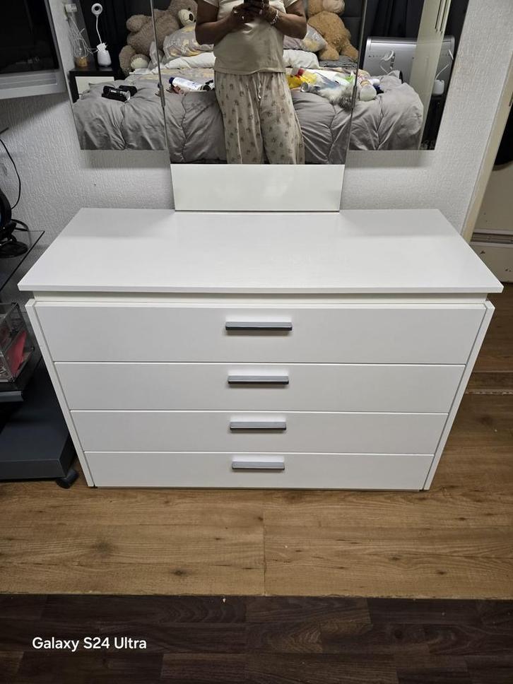 Ladekast met spiegel - Praktisch & Stijlvol!, Huis en Inrichting, Kasten | Dressoirs, Zo goed als nieuw, 50 tot 100 cm, 25 tot 50 cm