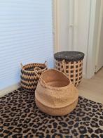 Rieten manden, zgan, in 1 koop, Huis en Inrichting, Ophalen, Zo goed als nieuw, Rond, Riet