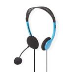 Blauwe PC Headset On-Ear - koptelefoon met microfoon, Verzenden, Volumeregelaar, Nieuw, Over-ear