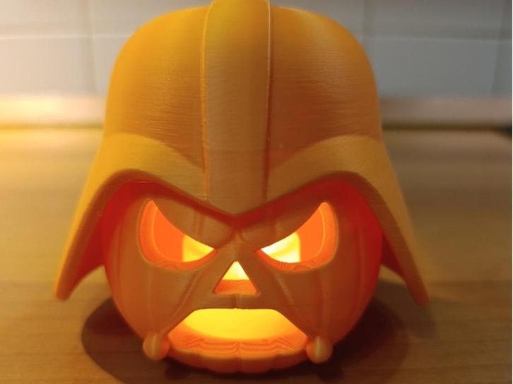halloween pompoen - theelicht darth vader 3d, Hobby en Vrije tijd, Feestartikelen, Nieuw, Feestartikel, Halloween of Griezel, Ophalen of Verzenden