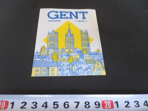 sticker België GENT Vlaanderen, Verzamelen, Stickers, Zo goed als nieuw, Bedrijf of Vereniging, Ophalen