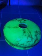 Uranium Glas Plafonnaire Lampenkap, Huis en Inrichting, Ophalen of Verzenden, Zo goed als nieuw, Glas, Retro