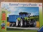 Ravensburger kinder puzzel XXL 100 stukjes tractor +aanhange, Nieuw, 6 jaar of ouder, Meer dan 50 stukjes, Ophalen of Verzenden