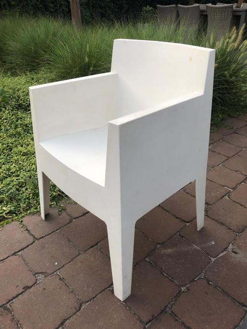 Vier witte Philippe Starck Driade Toy tuinstoelen, Tuin en Terras, Tuinstoelen, Gebruikt, Overige materialen, Stapelbaar, Ophalen