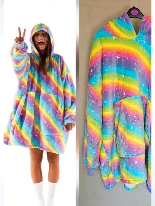 Noony hoodie deken neon plaids met mouwen oversized, Kleding | Dames, Truien en Vesten, Zo goed als nieuw, Ophalen of Verzenden