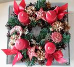Vintage kerstkrans, adventskrans, tafelkrans nog met de doos, Ophalen of Verzenden, Gebruikt