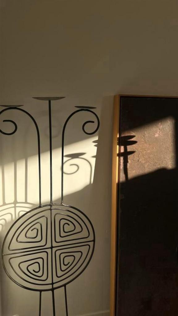 Vintage set vloerkandelaren, Huis en Inrichting, Woonaccessoires | Kandelaars en Kaarsen, Gebruikt, 75 cm of meer, Metaal, Ophalen
