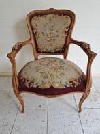 Antieke geborduurde stoel Fauteuil Biedermeier, Ophalen
