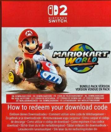 Mario Kart World download code Nintendo Switch 2 beschikbaar voor biedingen