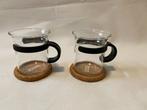 Retro Set van 2 Bodum Bistro espresso ristretto kopjes met, Ophalen, Gebruikt, Glas, Overige stijlen