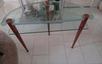 Sitetable  Met dubbele glasplaat 25 €, Huis en Inrichting, Tafels | Sidetables, Ophalen, Gebruikt, 25 tot 50 cm, Rond
