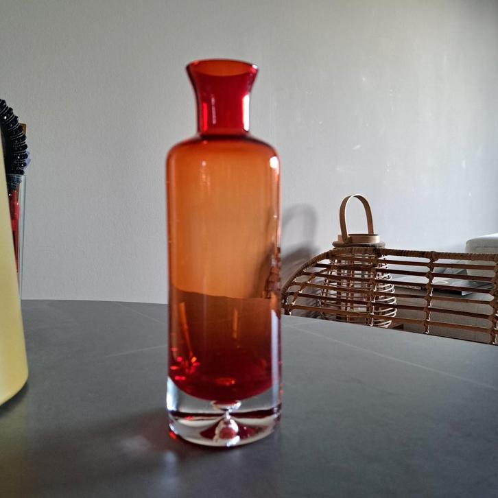 Leuke fles/karaf met luchtbel in bodem, vintage design, Antiek en Kunst, Curiosa en Brocante, Ophalen of Verzenden