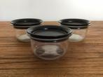 3x Tupperware Exclusieve serie schaal bak kom - zwart 2dl, Huis en Inrichting, Keuken | Tupperware, Ophalen of Verzenden, Bak of Kom